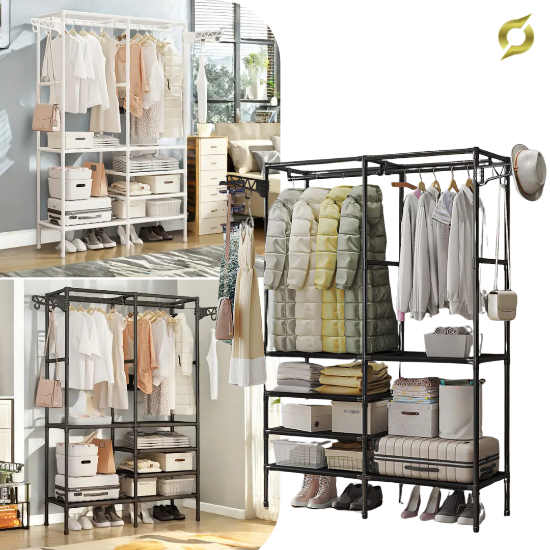 Stalak za odjeću s policama