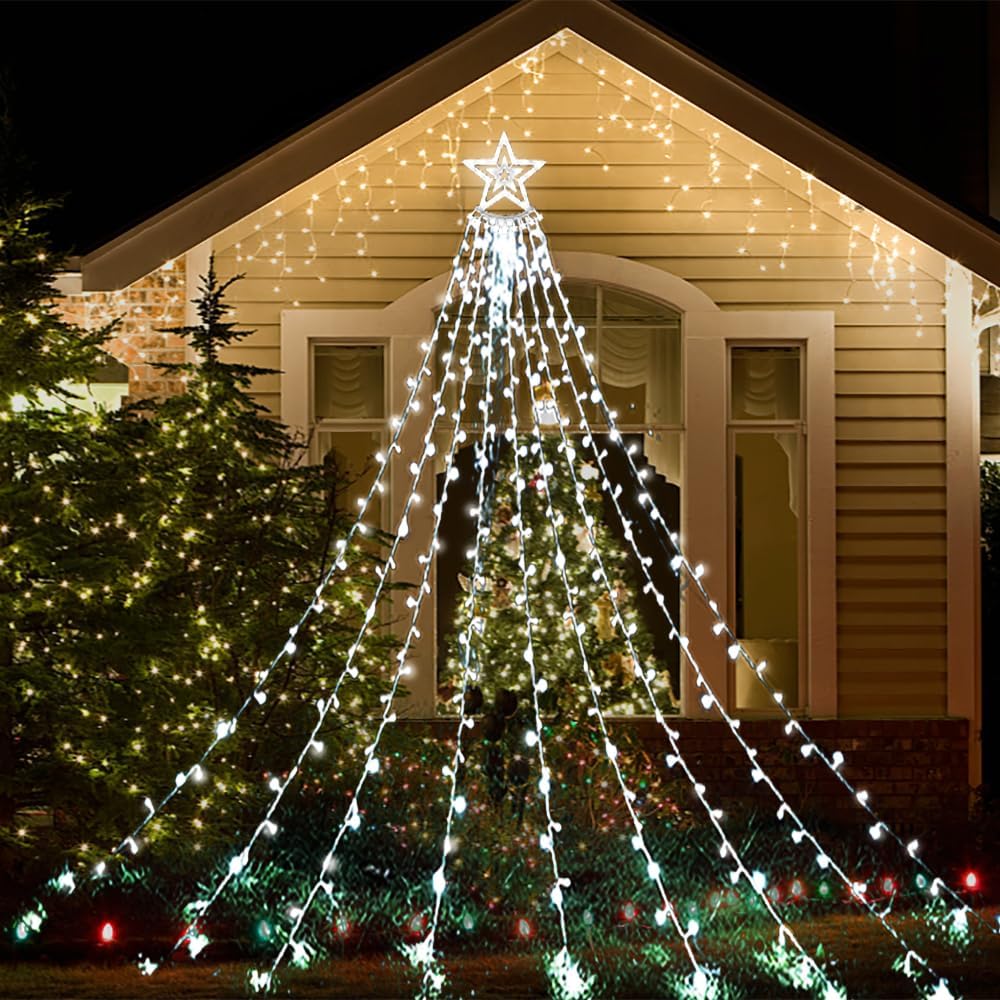 Led zvijezda - S lampicama za bor