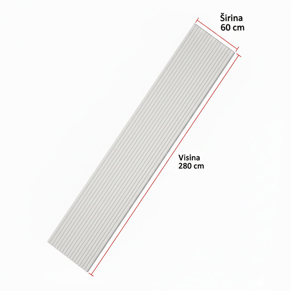 Drveni akustični panel - Bijeli hrast ( 280x60 cm )