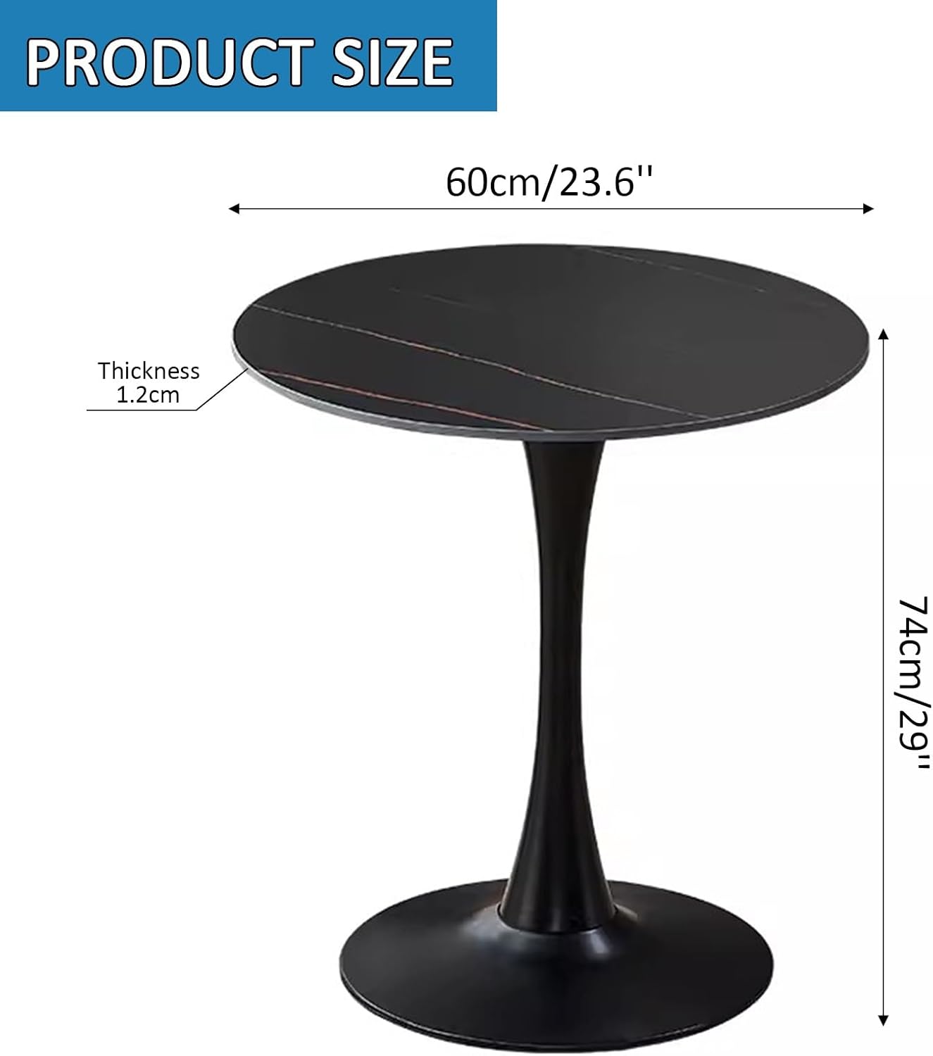 Crni klasični stol - Stockholm