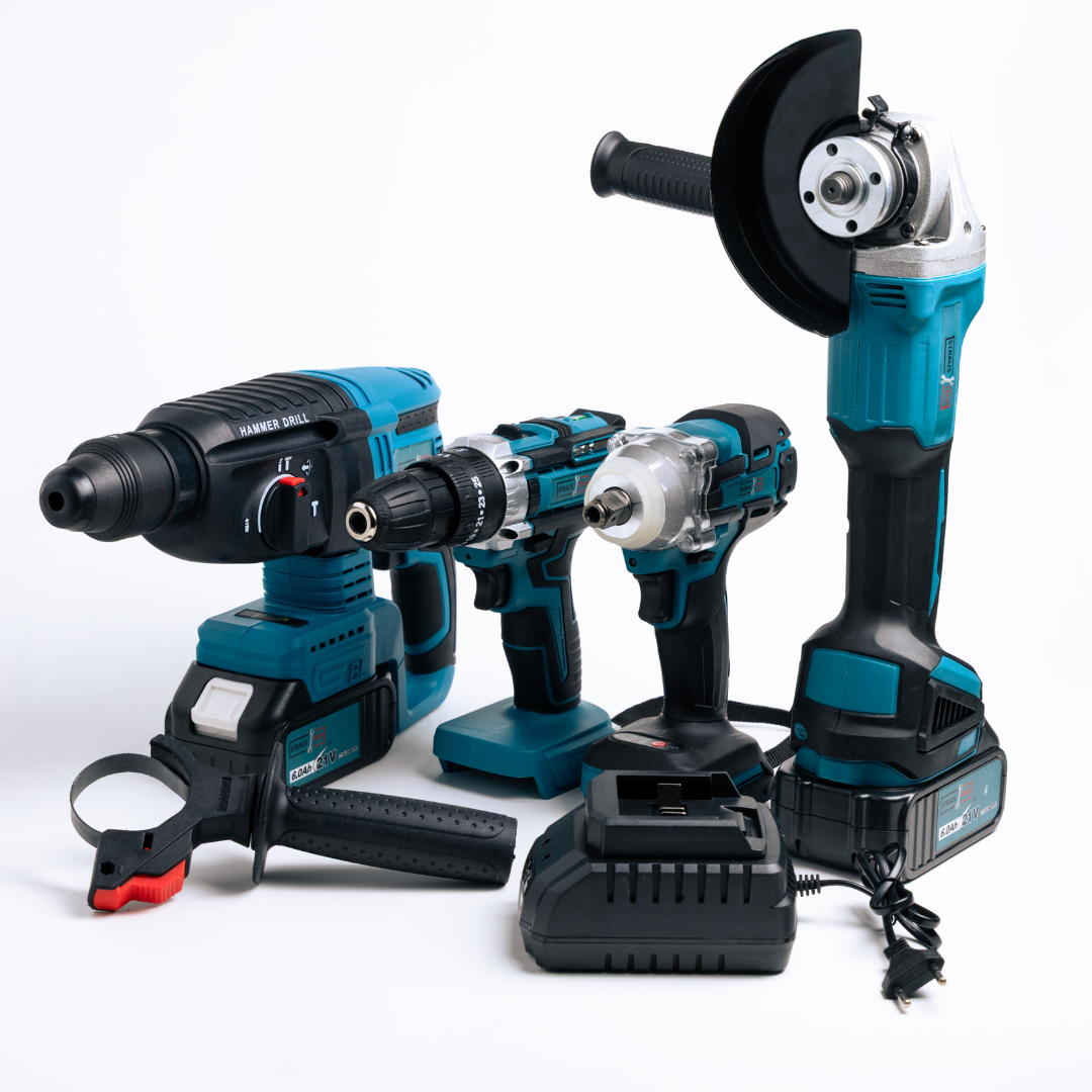 Set 4 u 1, bušilica, odvijač, brusilica | STRAUSTECH