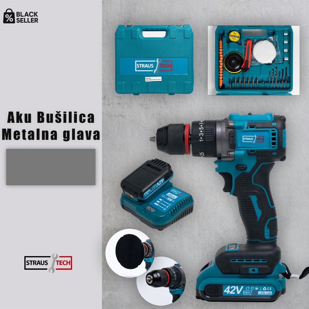 UDARNA BUŠILICA 42V | STRAUSTECH