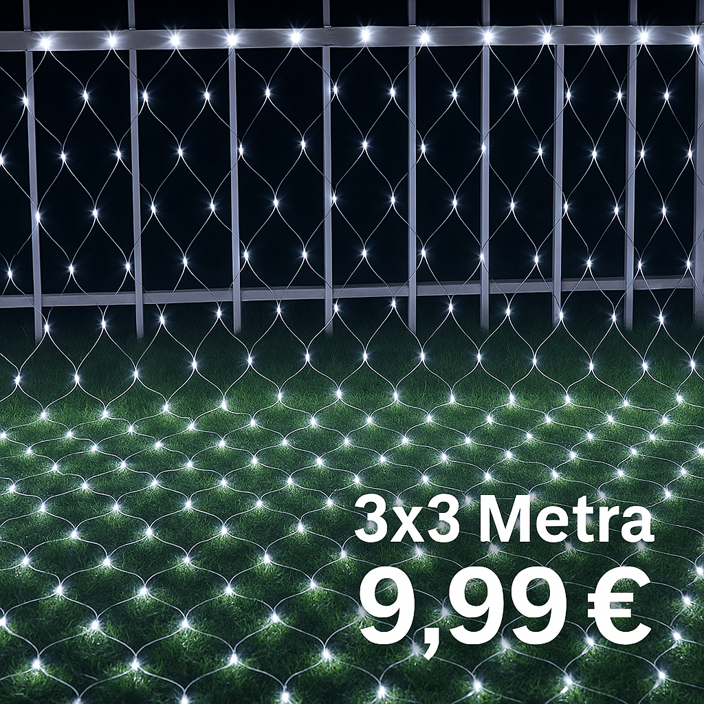 Led Mreža - 3x3 Metra - hladno bijela i toplo bijela
