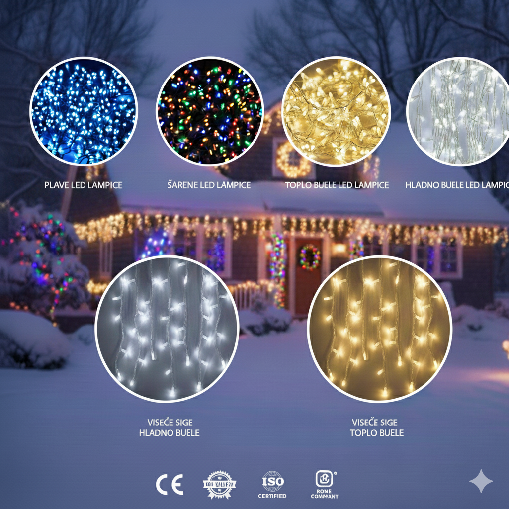 LED BOŽIĆNE LAMPICE I SIGE