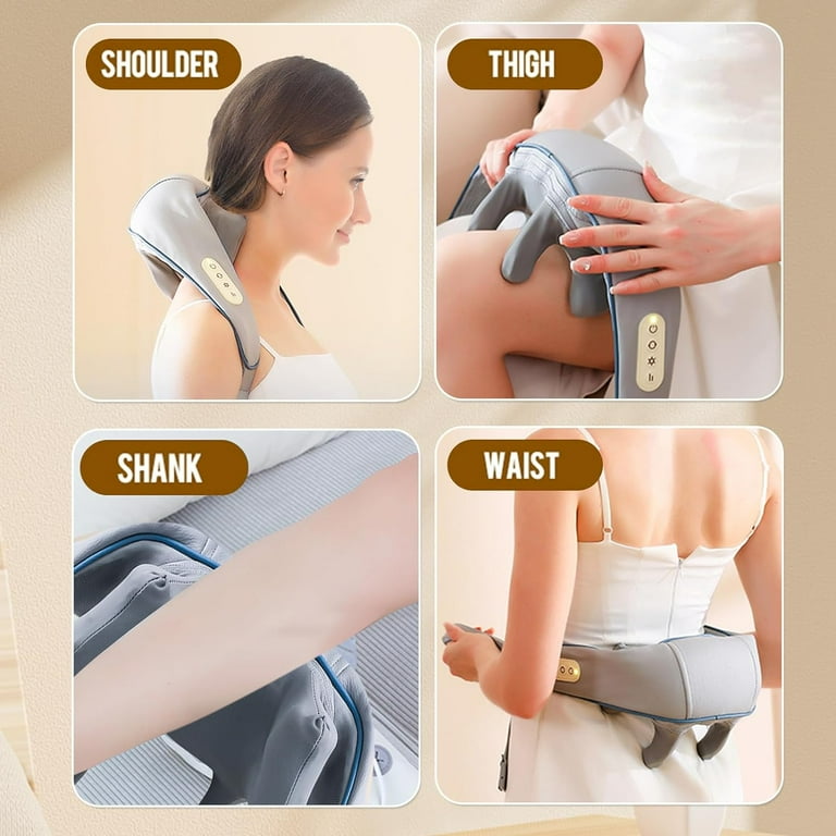 5D BEŽIČNI SHIATSU MASAŽER ZA VRAT I LEĐA